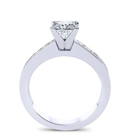 Jessamine Diamond Matching Band Only (engagement Ring Not Included) For Ring With Princess Center whitegold