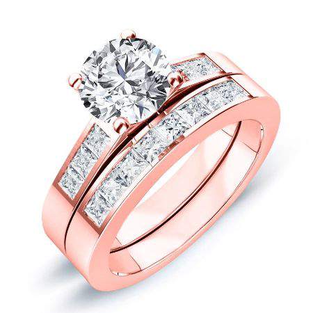 Jessamine Diamond Matching Band Only (engagement Ring Not Included) For Ring With Round Center rosegold