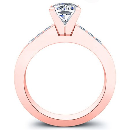 Jessamine Moissanite Matching Band Only (engagement Ring Not Included) For Ring With Cushion Center rosegold