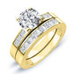 Jessamine Round Moissanite Bridal Set yellowgold