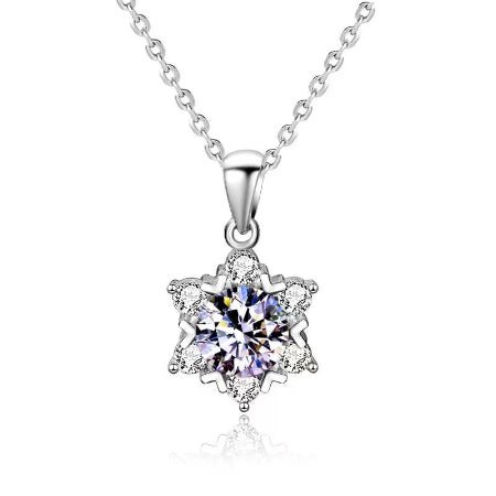 Jimena Moissanite Necklace whitegold