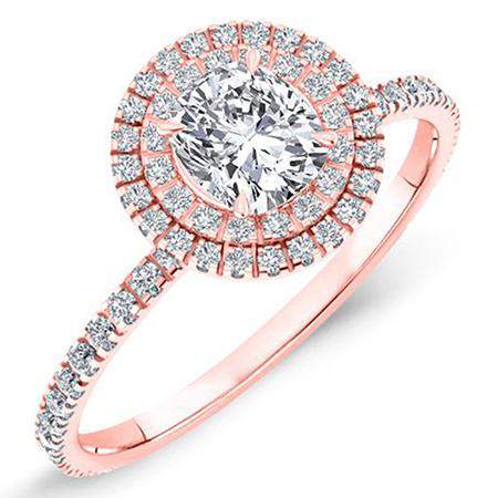 Juniper Cushion Diamond Engagement Ring (Lab Grown Igi Cert) rosegold