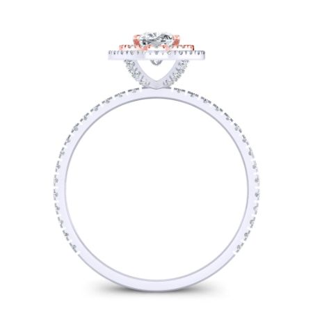 Juniper Cushion Moissanite Engagement Ring whitegold