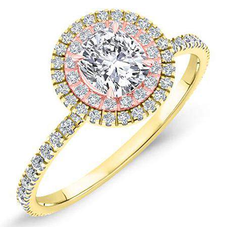 Juniper Cushion Diamond Engagement Ring (Lab Grown Igi Cert) yellowgold