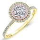 Juniper Round Diamond Engagement Ring (Lab Grown Igi Cert) yellowgold