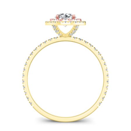 Juniper Moissanite Matching Band Only (engagement Ring Not Included) For Ring With Round Center yellowgold