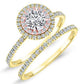 Juniper Moissanite Matching Band Only (engagement Ring Not Included) For Ring With Round Center yellowgold