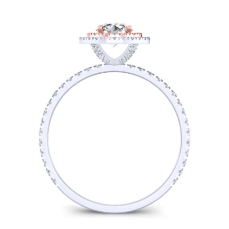 Juniper Moissanite Matching Band Only (engagement Ring Not Included) For Ring With Round Center whitegold