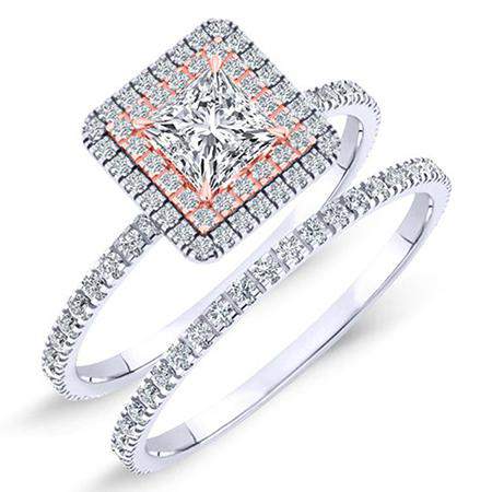 2.00 ct - Juniper - Princess Moissanite Bridal Set