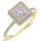 Juniper Princess Moissanite Engagement Ring yellowgold