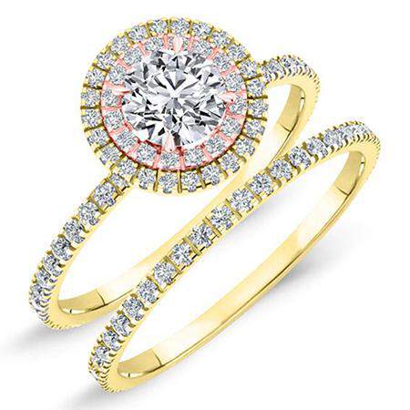 Juniper Round Diamond Bridal Set (Lab Grown Igi Cert) yellowgold