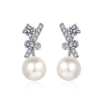 Kali Diamond & Pearl Earrings whitegold