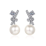 Kali Diamond & Pearl Earrings whitegold