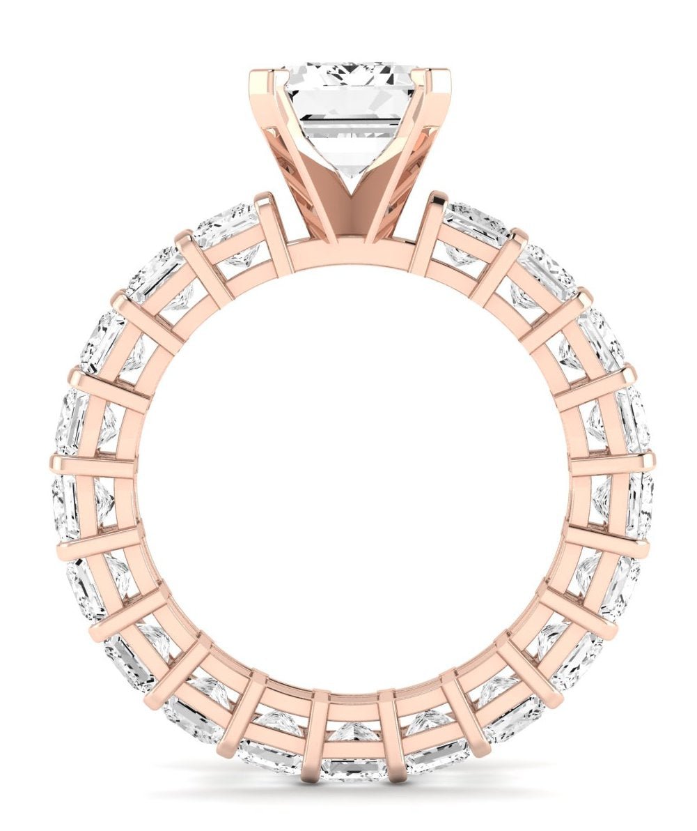 Kalina Emerald Diamond Engagement Ring (Lab Grown Igi Cert) rosegold