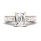 Kalina Emerald Moissanite Bridal Set rosegold