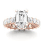 Kalina Emerald Moissanite Bridal Set rosegold