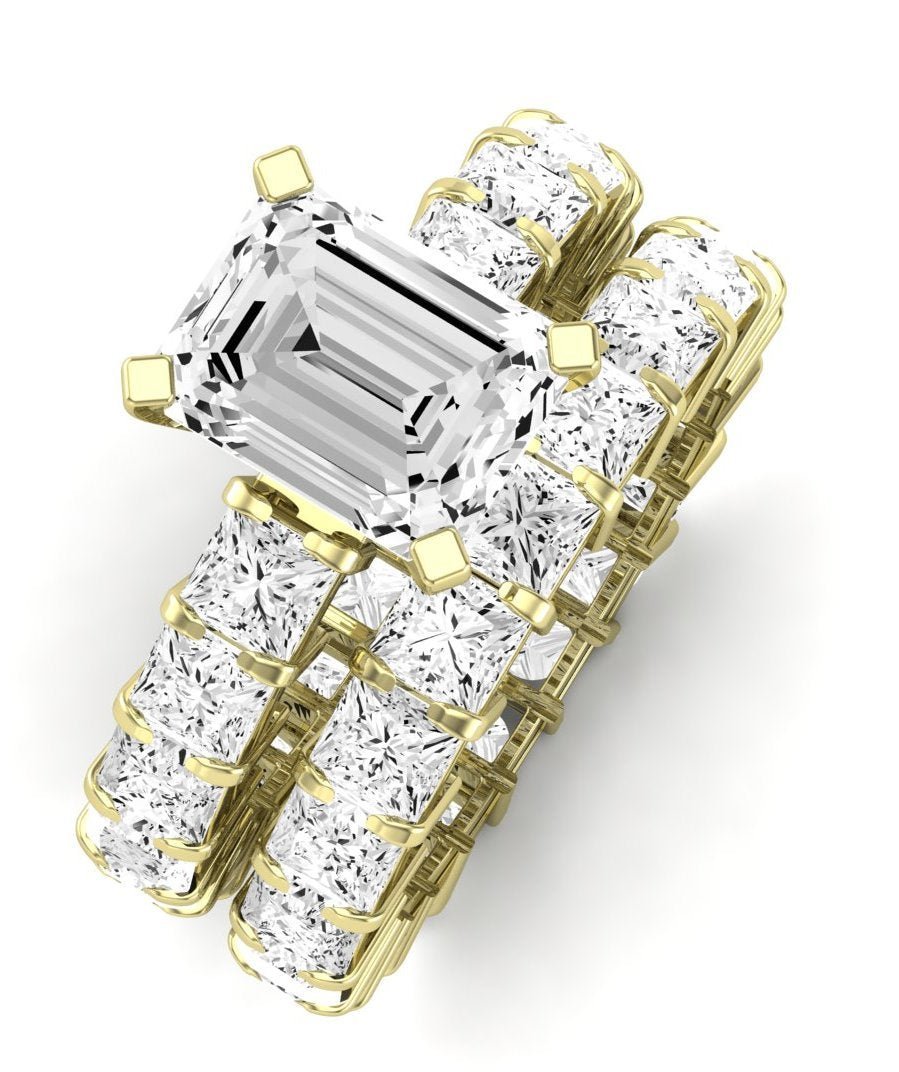 Kalina Emerald Diamond Bridal Set (Lab Grown Igi Cert) yellowgold