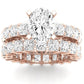 Kalina Oval Moissanite Bridal Set rosegold