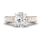 Kalina Oval Moissanite Bridal Set rosegold