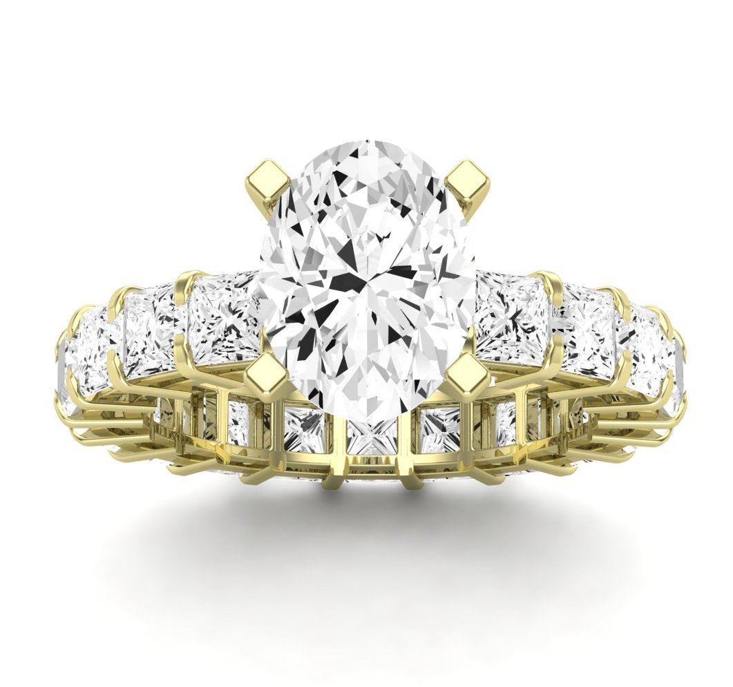Kalina Oval Moissanite Engagement Ring yellowgold