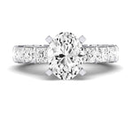 Kalina Oval Moissanite Engagement Ring whitegold