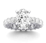 Kalina Oval Moissanite Engagement Ring whitegold