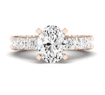 Kalina Oval Moissanite Engagement Ring rosegold
