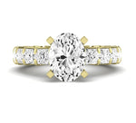 Kalina Oval Moissanite Engagement Ring yellowgold