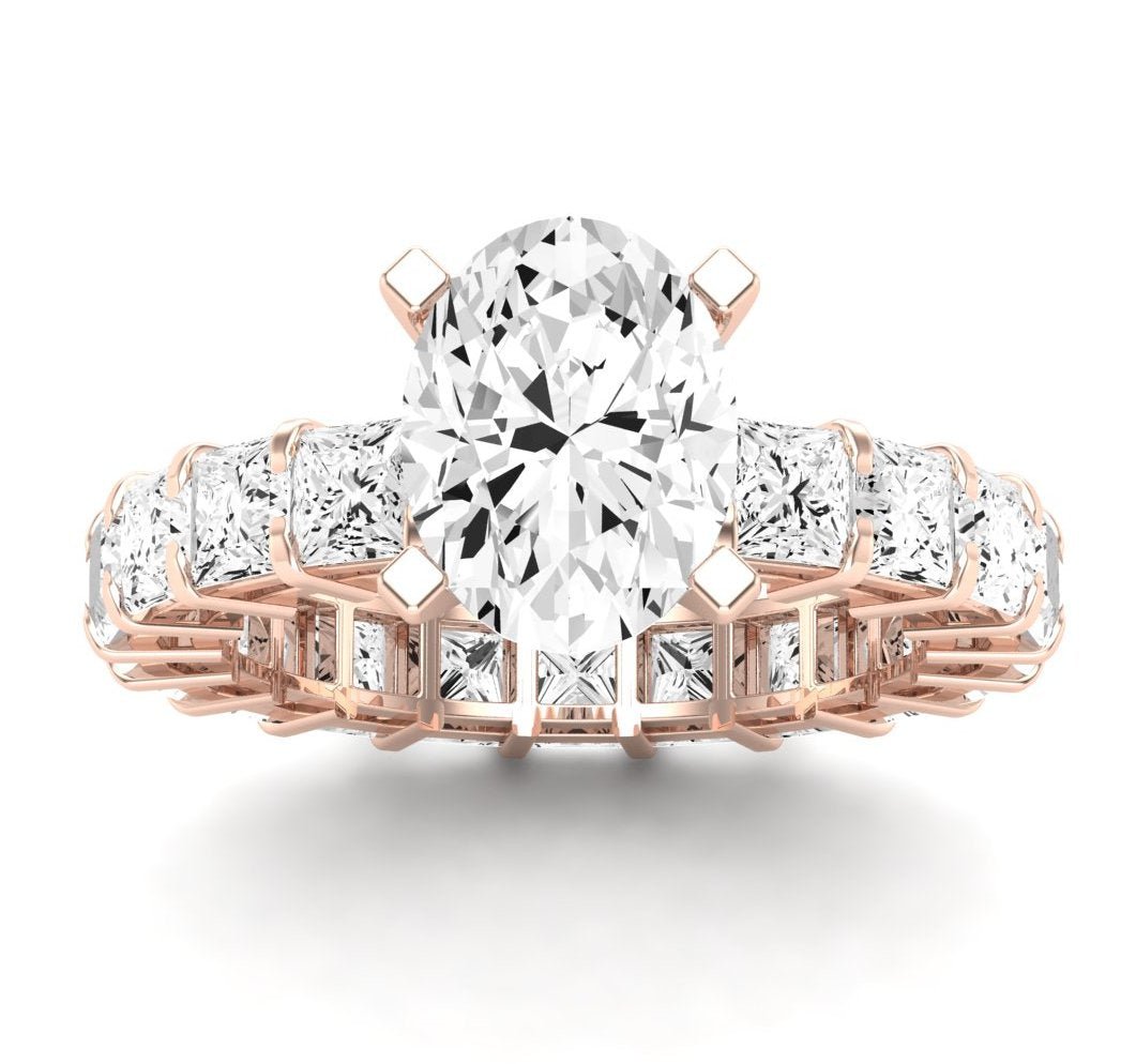 Kalina Oval Moissanite Engagement Ring rosegold