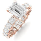 Kalina Emerald Diamond Engagement Ring (Lab Grown Igi Cert) rosegold