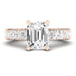 Kalina Emerald Diamond Engagement Ring (Lab Grown Igi Cert) rosegold