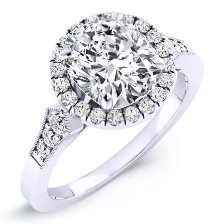 Kalmia Cushion Diamond Engagement Ring (Lab Grown Igi Cert) whitegold