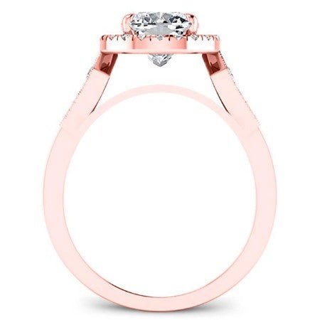 Kalmia Diamond Matching Band Only (engagement Ring Not Included) For Ring With Cushion Center rosegold