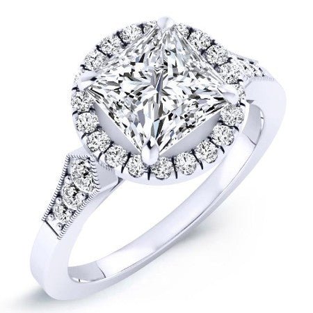 Kalmia Diamond Matching Band Only (engagement Ring Not Included) For Ring With Princess Center whitegold