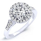 Kalmia Moissanite Matching Band Only (engagement Ring Not Included) For Ring With Cushion Center whitegold