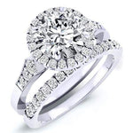 Kalmia Moissanite Matching Band Only (engagement Ring Not Included) For Ring With Round Center whitegold