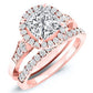 Kalmia Princess Diamond Bridal Set (Lab Grown Igi Cert) rosegold