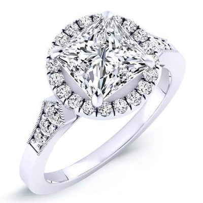 Kalmia Princess Diamond Engagement Ring (Lab Grown Igi Cert) whitegold