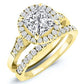 Kalmia Princess Moissanite Bridal Set yellowgold