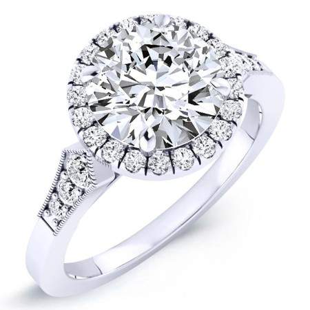 5.00 ct - Kalmia - Round Lab Diamond Engagement Ring (IGI Certified)