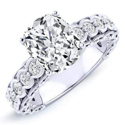 Kassia Cushion Diamond Engagement Ring (Lab Grown Igi Cert) whitegold