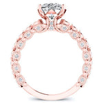 Kassia Cushion Diamond Engagement Ring (Lab Grown Igi Cert) rosegold