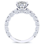 Kassia Diamond Matching Band Only (engagement Ring Not Included) For Ring With Cushion Center whitegold