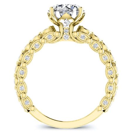 Kassia Round Diamond Bridal Set (Lab Grown Igi Cert) yellowgold