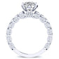 Kassia Moissanite Matching Band Only (engagement Ring Not Included) For Ring With Cushion Center whitegold