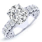 Kassia Moissanite Matching Band Only (engagement Ring Not Included) For Ring With Cushion Center whitegold