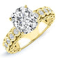 Kassia Moissanite Matching Band Only (engagement Ring Not Included) For Ring With Cushion Center yellowgold