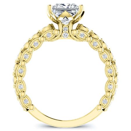 Kassia Moissanite Matching Band Only (engagement Ring Not Included) For Ring With Princess Center yellowgold