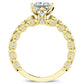 Kassia Moissanite Matching Band Only (engagement Ring Not Included) For Ring With Princess Center yellowgold