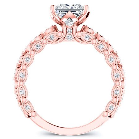 Kassia Moissanite Matching Band Only (engagement Ring Not Included) For Ring With Princess Center rosegold